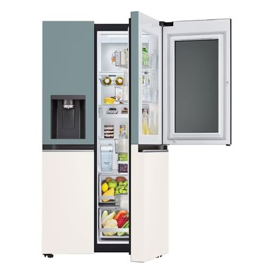 LG Side By Side Refrigerator 22.4 Cubic Inverter Mint-beige GC-X257CMEW.ATEPLMT